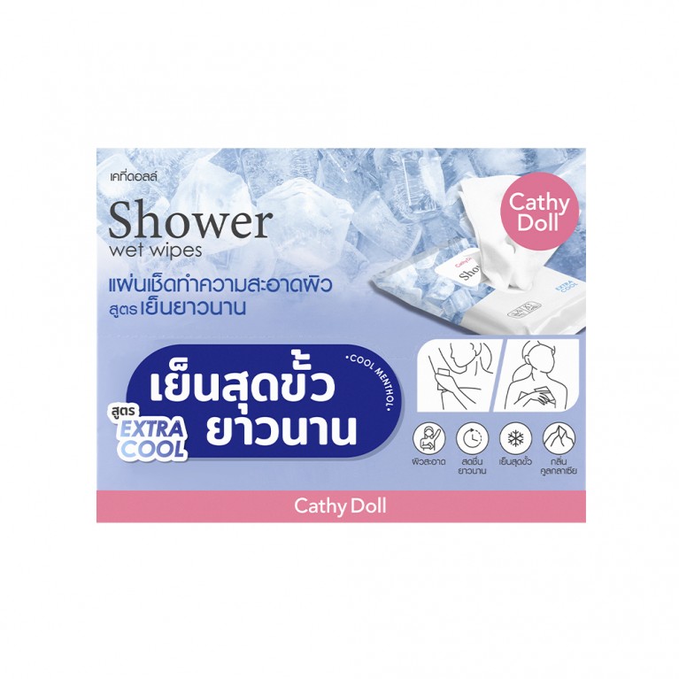 Cathy Doll Shower Wet Wipes 20Sheets Cool Glacier