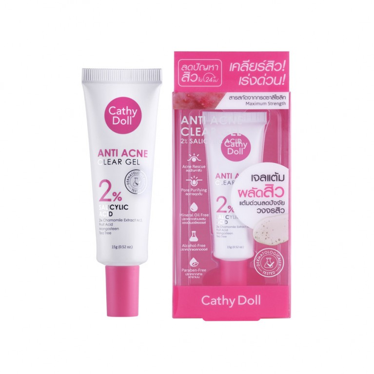 Cathy Doll Anti Acne Clear Gel 2% Salicylic Acid 15g 