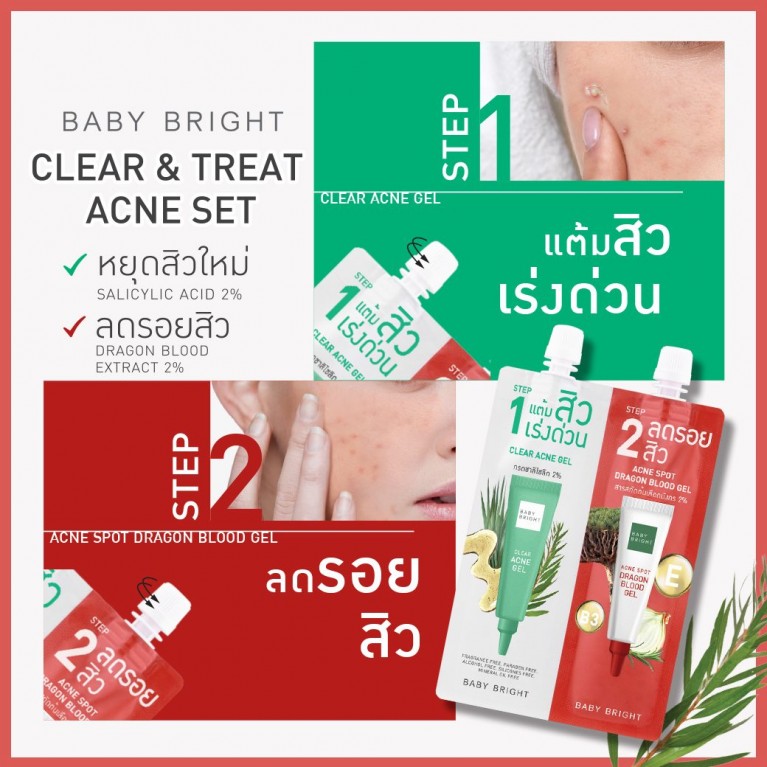 Baby Bright Clear & Treat Acne Set 6g+6g 