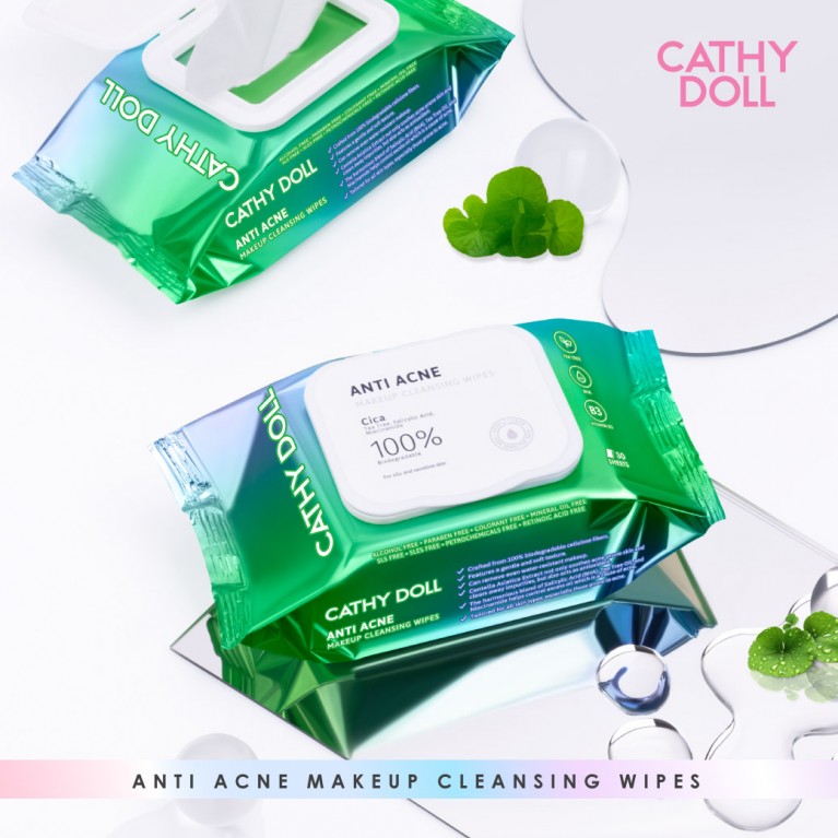 Cathy Doll Anti Acne Makeup Cleansing Wipes 30Sheets