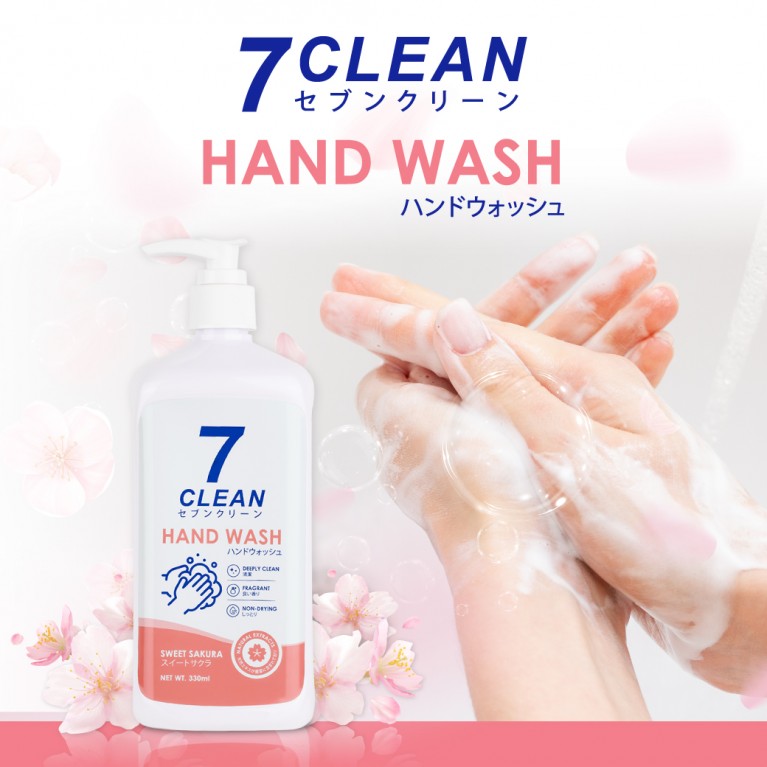 7Clean Hand Wash 330ml Fresh Pear,Sweet Sakura