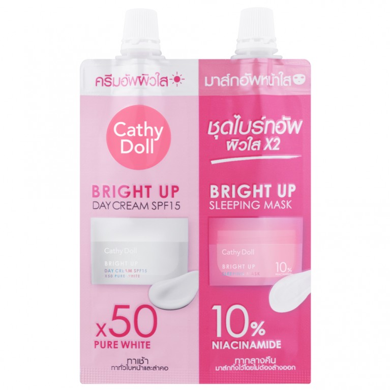 Cathy Doll Bright Up Day Cream SPF15 And Bright Up Sleeping Mask 5ml+7g 