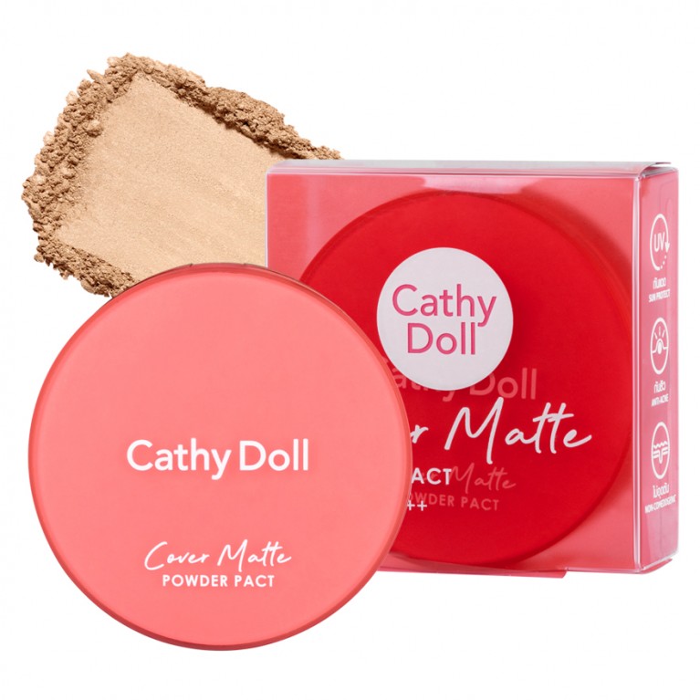 Cathy Doll คัฟเวอร์แมทท์พาวเดอร์แพ็ค เอสพีเอฟ30 พีเอ+++ 12g  เคที่ดอลล์ แป้งซ่อนผิว
