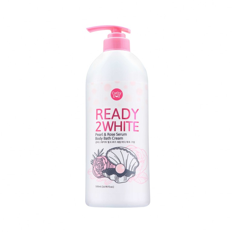Cathy Doll Ready 2 White Pearl & Rose Serum Body Bath Cream 500ml 