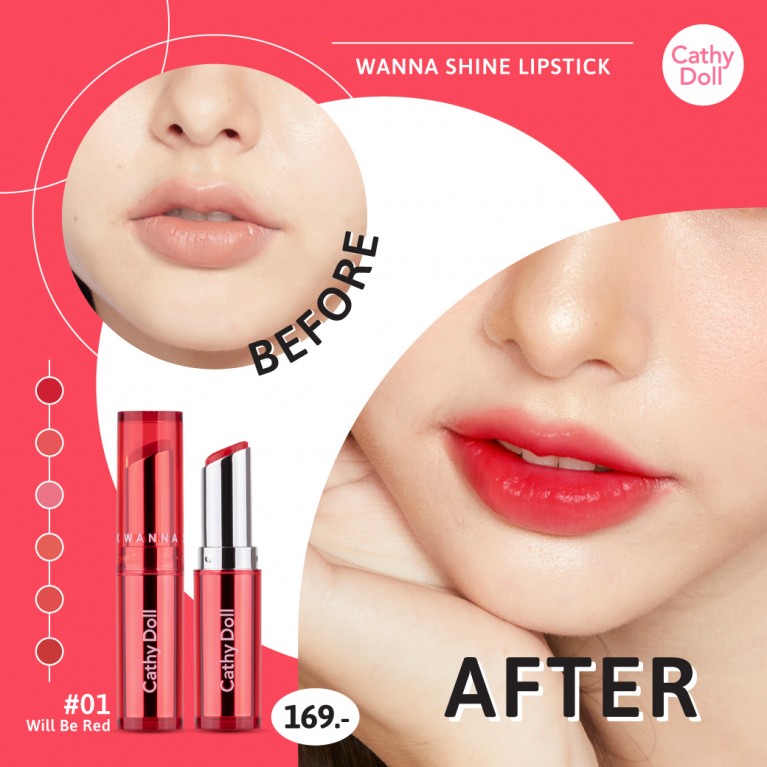 Cathy Doll Wanna Shine Lipstick 3g 