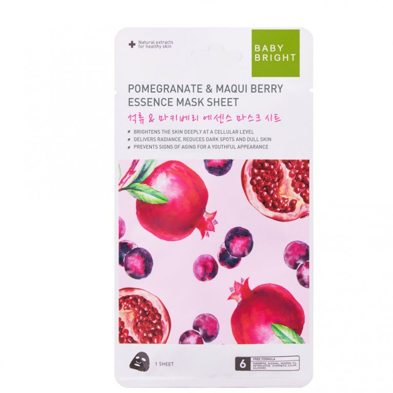 Baby Bright Pomegranate & Maqui Berry Essence Mask Sheet 20g 