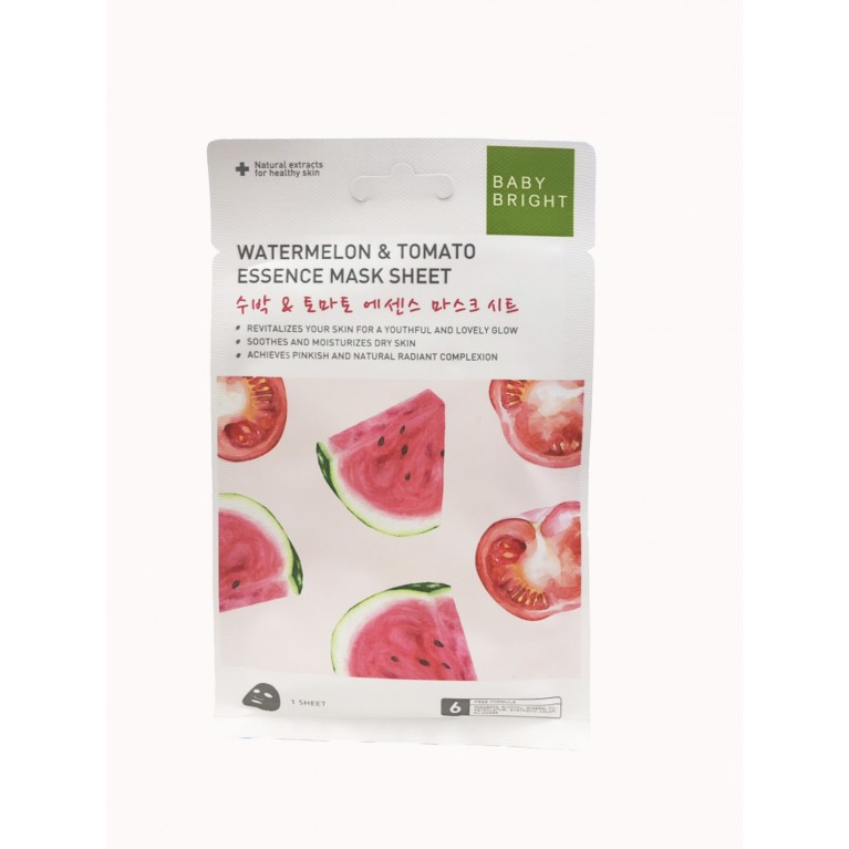 Baby Bright Watermelon & Tomato Essence Mask Sheet 20g 