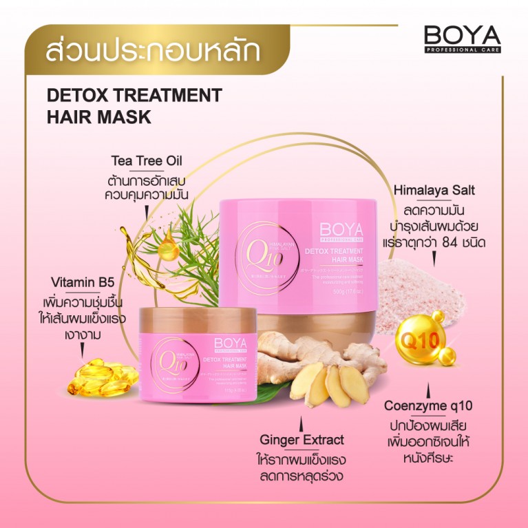 Boya Q10 Detox Treatment Hair Mask 500g 