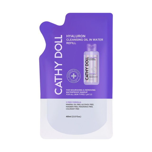 Cathy Doll ไฮยาลูรอนคลีนซิ่งออยอินวอเตอร์ 400ml (รีฟิล) เคที่ดอลล์ 