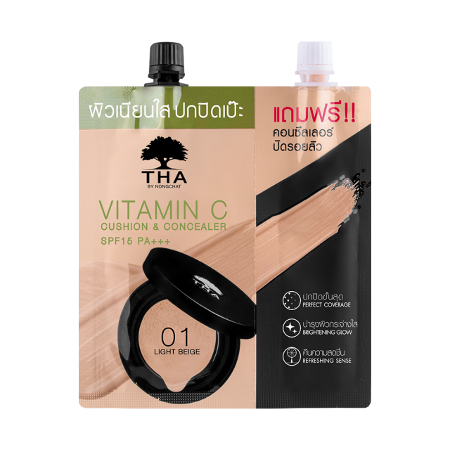 THA BY NONGCHAT Vitamin C Cushion & Concealer SPF15 PA+++ 7g+2g 