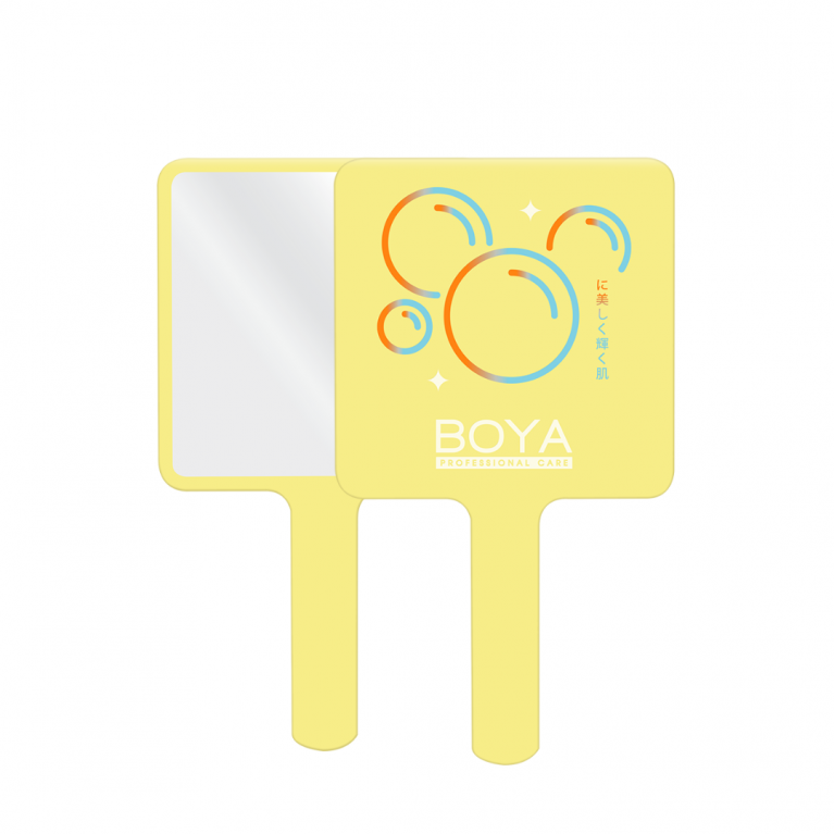 Boya กระจกแต่งหน้า Look at Me Mirror ขนาด 12.05x0.7x21.7cm โบย่า สีเหลือง
