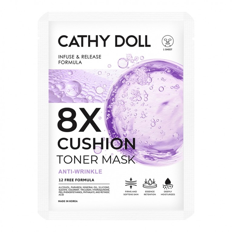 Cathy Doll 8เอ็กซ์คุชชั่นโทนเนอร์มาสก์ 25g เคที่ดอลล์
