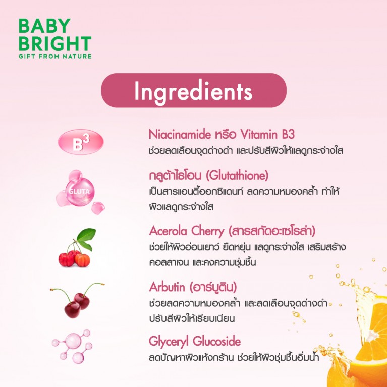Baby Bright เท็นเอ็กซ์กลาสสกินมาสก์ชีท 20g เบบี้ไบร์ท 