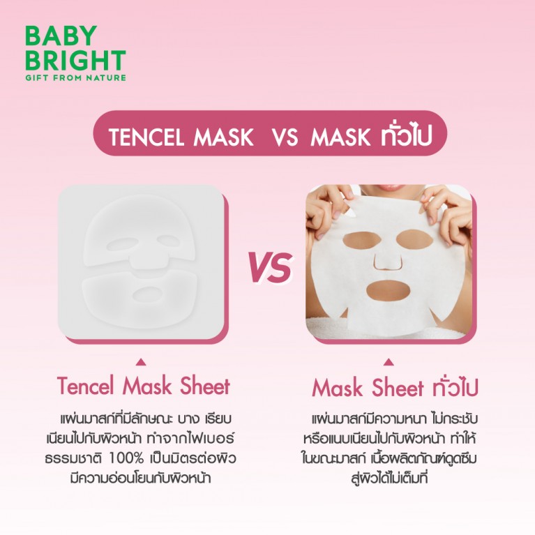 Baby Bright เท็นเอ็กซ์ไบร์ทเทนนิ่งกลาสสกินมาสก์ชีท 20g เบบี้ไบร์ท