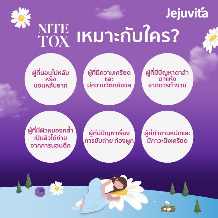 [1กล่อง6ซอง] Jejuvita ไนท์ท็อกซ์ 15000mg เจจูวิต้า