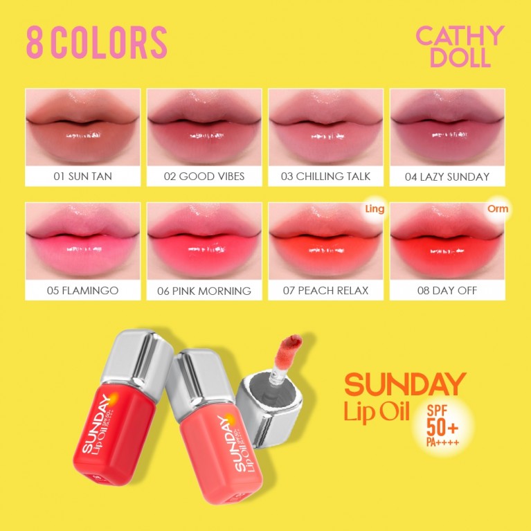 Cathy Doll ซันเดย์ลิปออยล์ เอสพีเอฟ50+ พีเอ++++ 3.5g