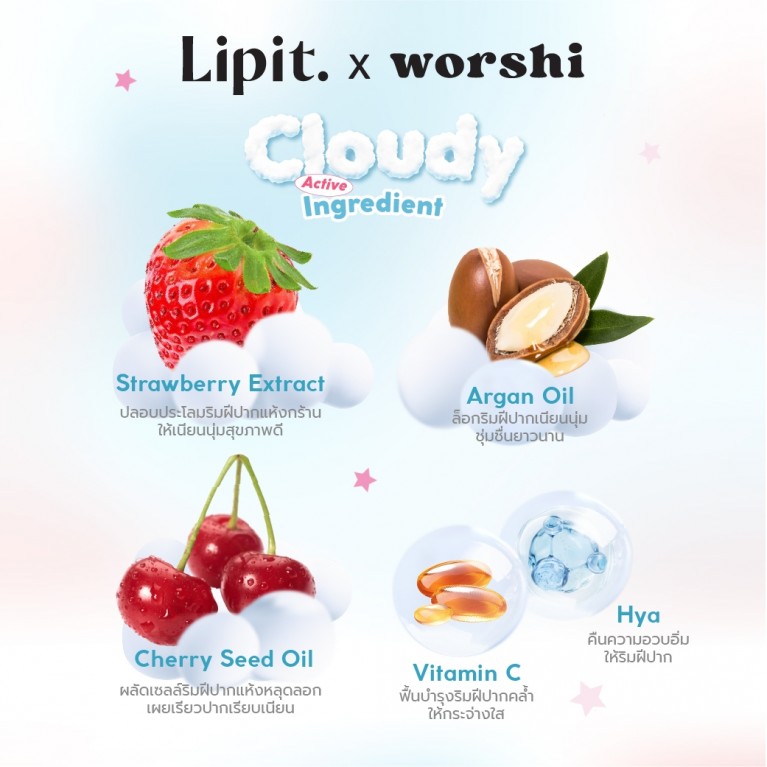 Lip It เคลาดี้ลิปแอนด์ชีคแบร์มูส 4.5g