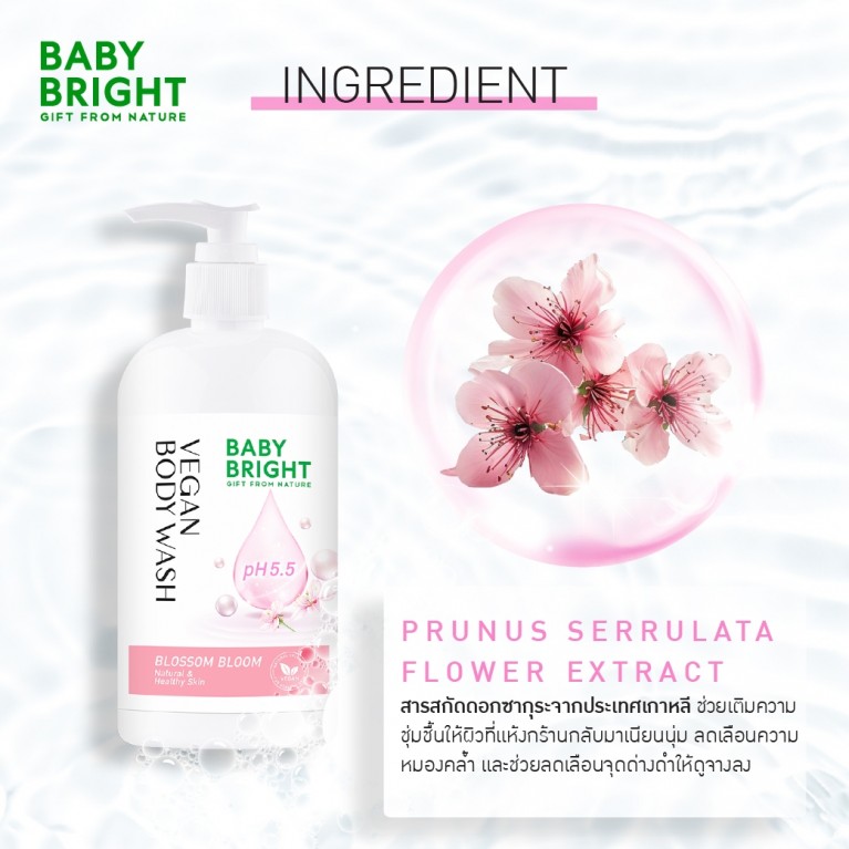 Baby Bright วีแกนบอดี้วอช 500g เบบี้ไบร์ท