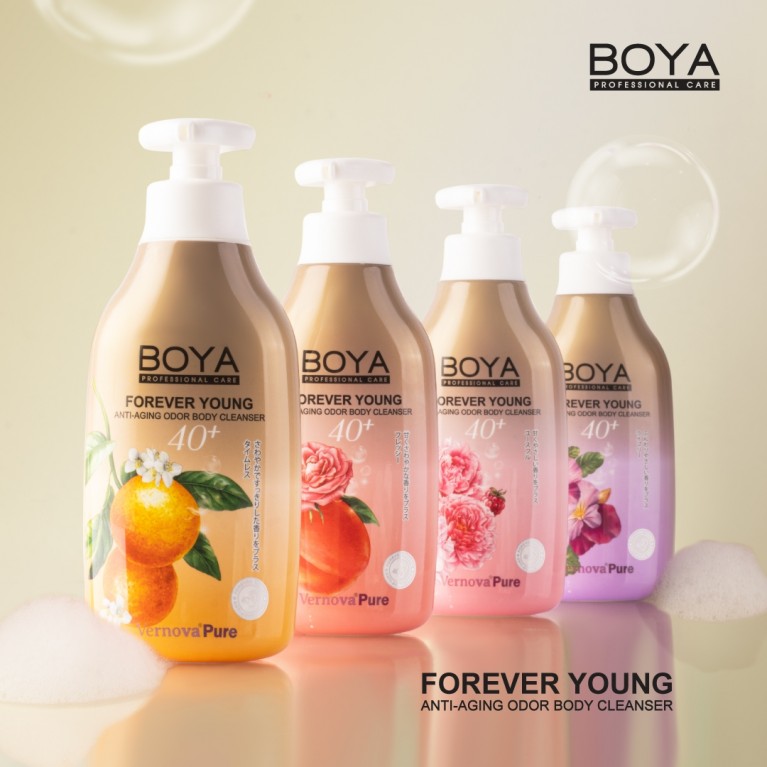 Boya ฟอร์เอฟเวอร์ยังแอนตี้-เอจจิ้งออดอร์บอดี้คลีนเซอร์ 450ml โบย่า