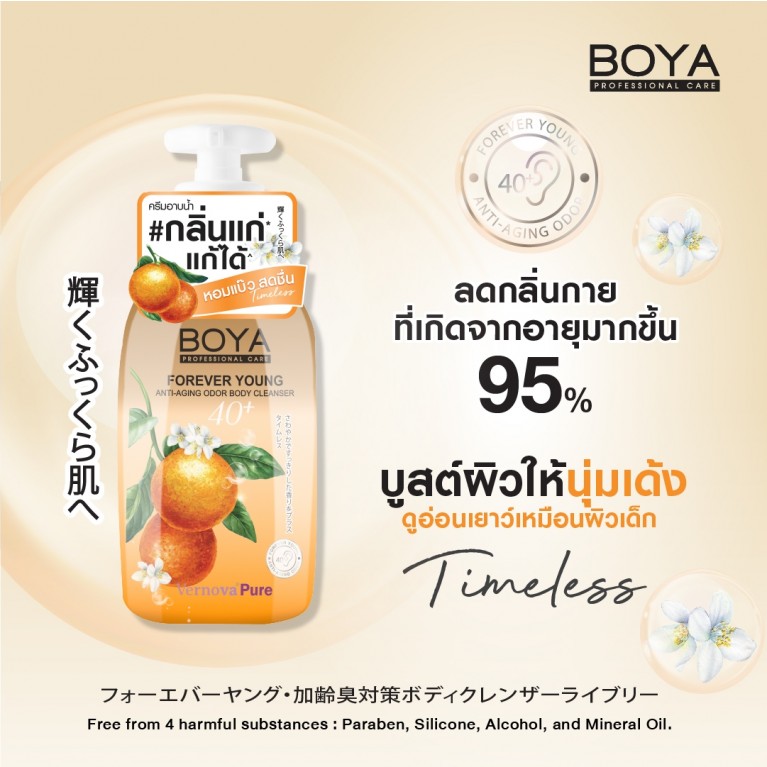 Boya ฟอร์เอฟเวอร์ยังแอนตี้-เอจจิ้งออดอร์บอดี้คลีนเซอร์ 450ml โบย่า