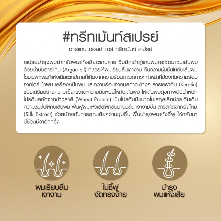 Keumyon อาร์แกนออยล์แฮร์ทรีทเม้นท์สเปรย์ 60ml กึมยอน