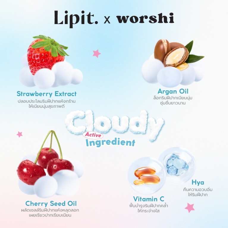 Lip It เคลาดี้ลิปแอนด์ชีคแบร์มูส 4.5g