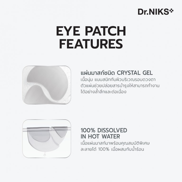 Dr.NIKS ไฟโต-เปปไทด์อายแพทช์ 12g x 1คู่ ดร.นิกส์