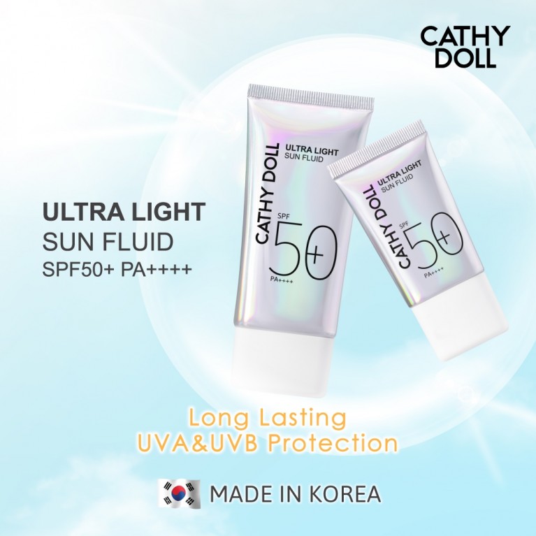 Cathy Doll อัลตร้าไลท์ซันฟลูอิด เอสพีเอฟ50+ พีเอ++++ 15ml (Y24NPK) เคที่ดอลล์