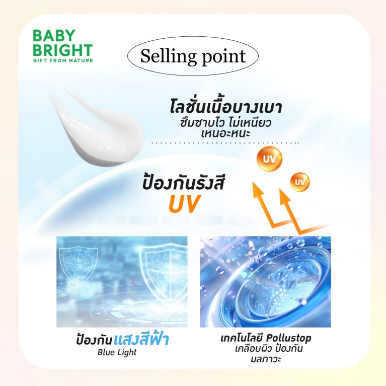 Baby Bright ยูวีโพรเทคบอดี้โลชั่น 160ml เบบี้ไบร์ท