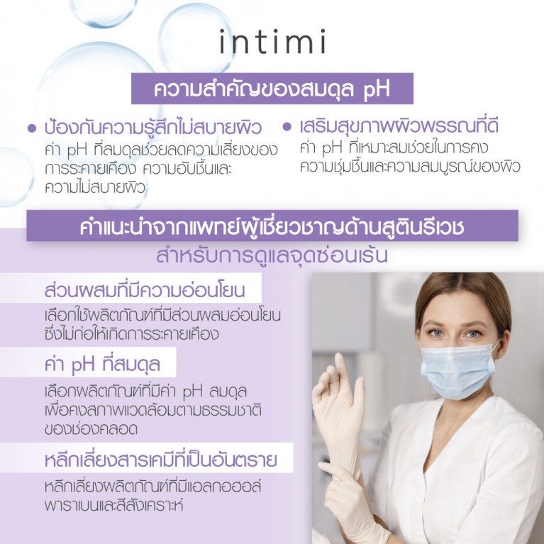 Intimi เฟมินีนคลีนซิ่งไวพส์ 10แผ่น อินทิมี่