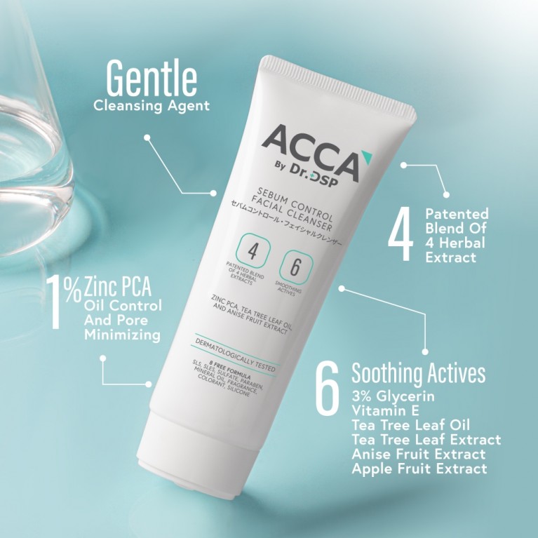 ACCA by Dr.DSP ซีบัมคอนโทรลเฟเชียลคลีนเซอร์ 100g แอคก้าบายดร.ดีเอสพี