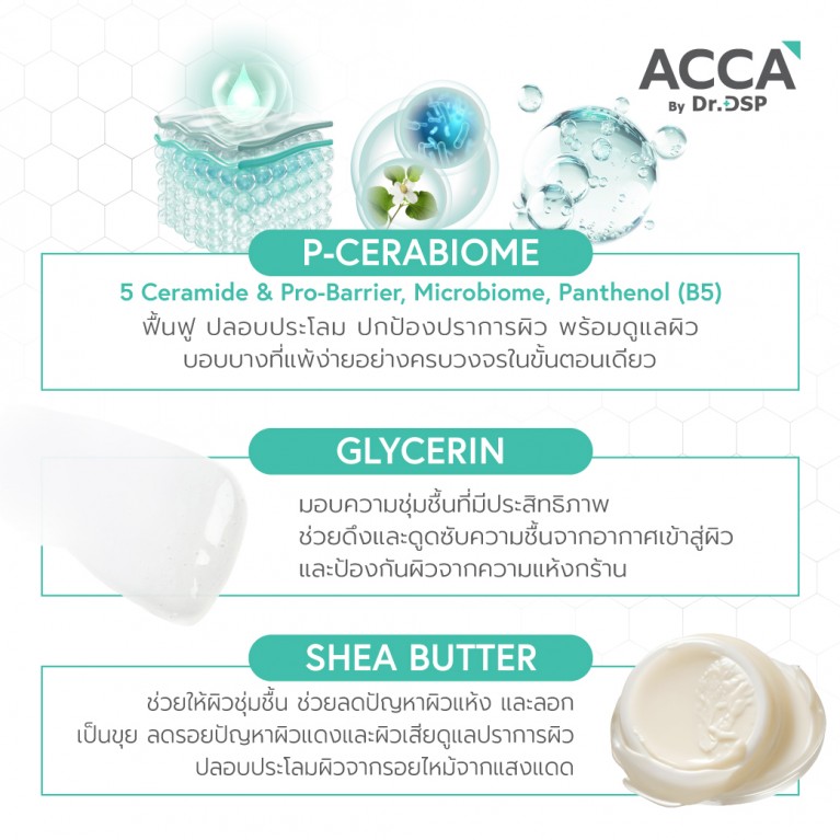 ACCA by Dr.DSP เซนซิทีฟแบริเออร์ครีม 50g แอคก้าบายดร.ดีเอสพี 