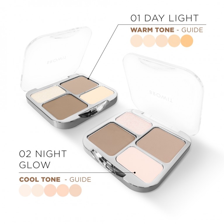 Browit เฟซออนพอยต์ไฮไลท์แอนด์คอนทัวร์ 1.1g x 1Color+1.5g x 1Color+ 2.5g x 2Colors บราวอิท