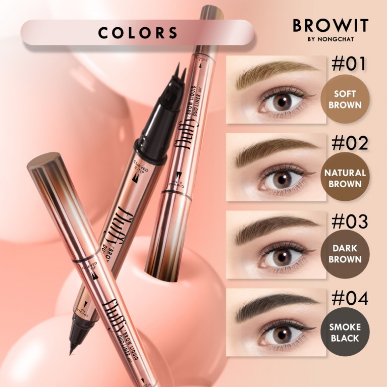 Browit ฟลัฟฟี่บราวลิควิดดูโอ้ไลน์เนอร์ 0.3ml+0.3ml บราวอิท