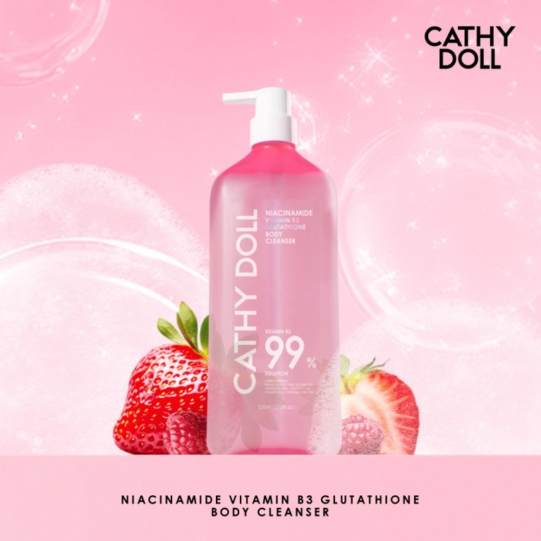 Cathy Doll ไนอาซินาไมด์วิตามินบี3กลูต้าไธโอนบอดี้คลีนเซอร์ 520ml เคที่ดอลล์