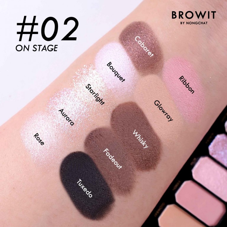 Browit แกลมกาล่าอายแชโดว์พาเลท 0.5g x 10สี