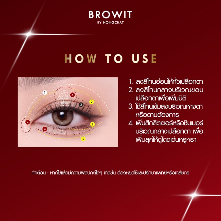 Browit แกลมกาล่าอายแชโดว์พาเลท 0.5g x 10สี