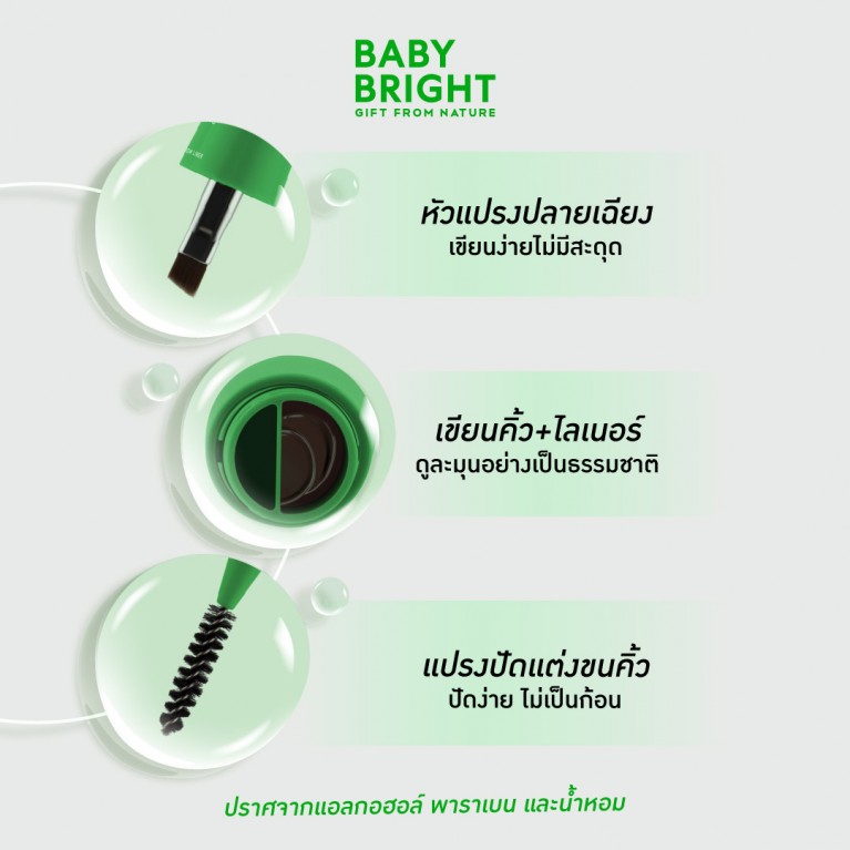 Baby Bright อโลเวร่าเจลอายบราวไลน์เนอร์ 0.6g เบบี้ไบร์ท 