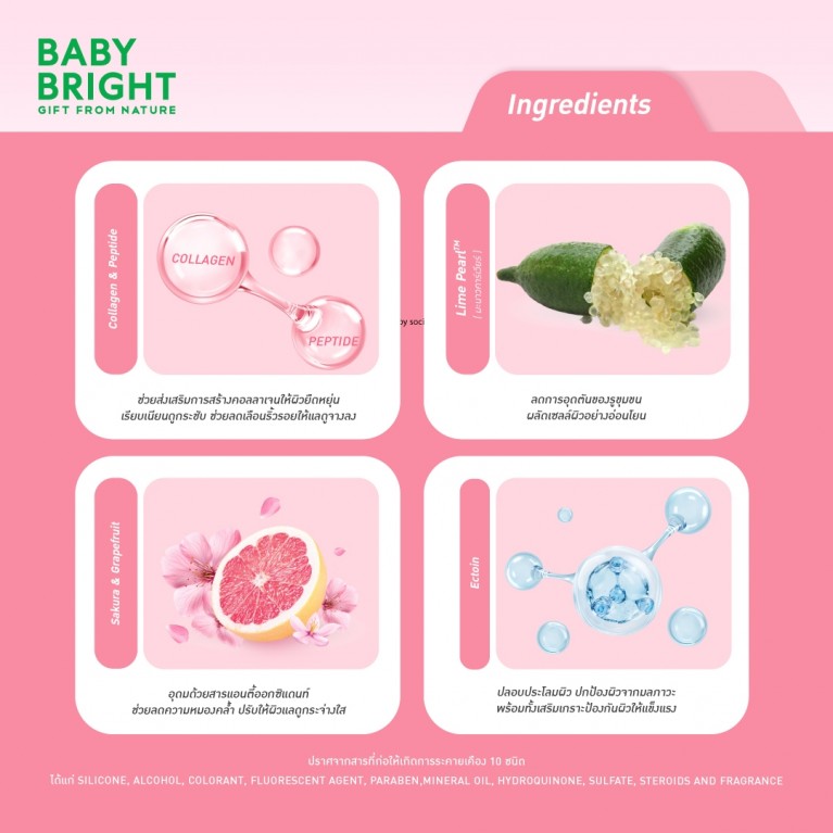 Baby Bright คอลลาเจนเจลลี่โทนเนอร์แพด 8แผ่น