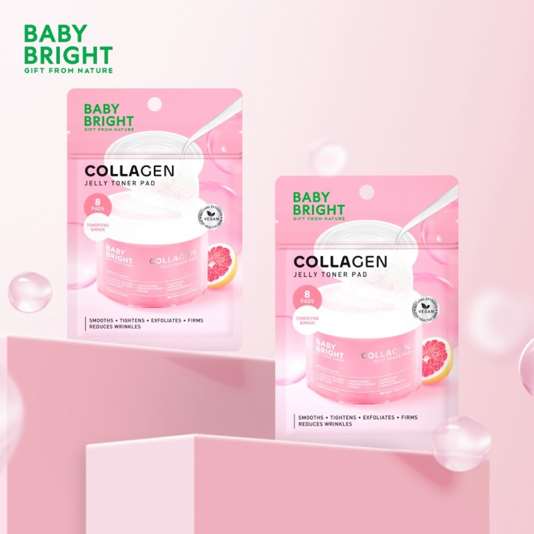 Baby Bright คอลลาเจนเจลลี่โทนเนอร์แพด 8แผ่น