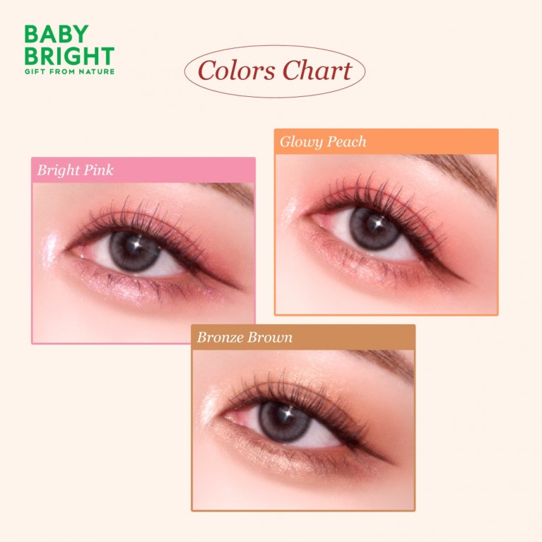 Baby Bright อายพาเลท 0.7g x 6สี เบบี้ไบร์ท 