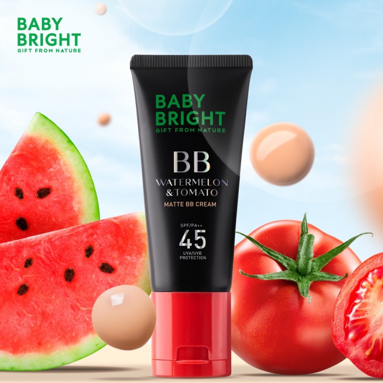 Baby Bright วอเตอร์เมล่อนแอนด์โทเมโทแมทท์บีบีครีม เอสพีเอฟ45 พีเอ++ 30g (แถมโคฟเวอร์คอนซีลเลอร์) เบบี้ไบร์ท