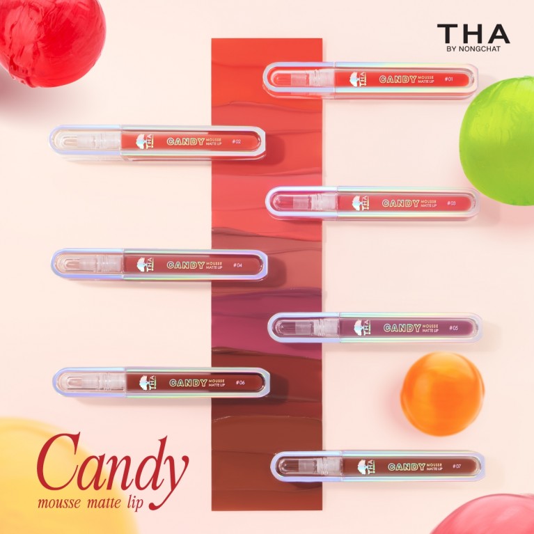 THA BY NONGCHAT แคนดี้มูสแมทท์ลิป 2.5g ฑาบายน้องฉัตร 