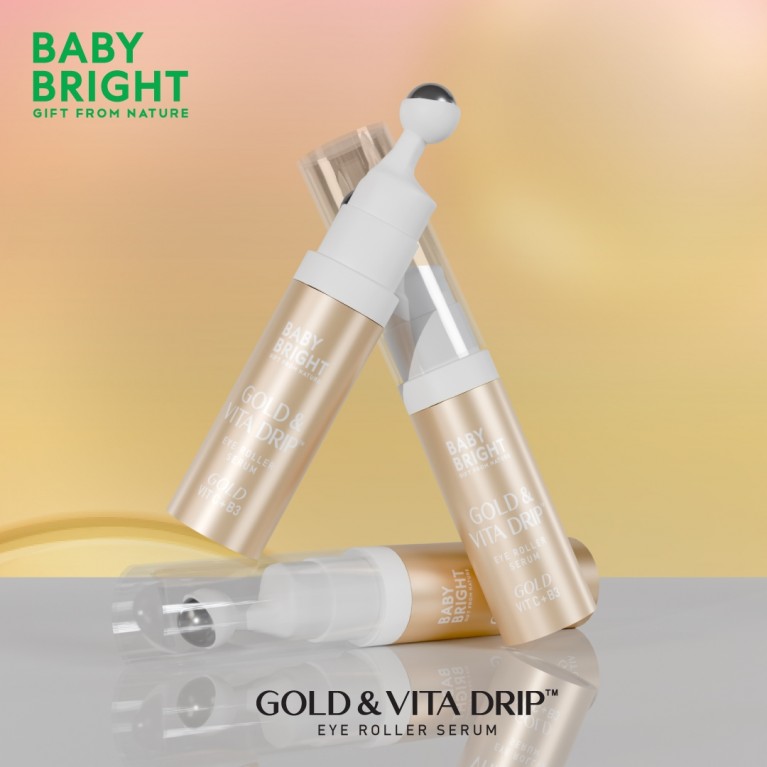 Baby Bright โกลด์แอนด์วิต้าดริปอายโรลเลอร์เซรั่ม 10ml