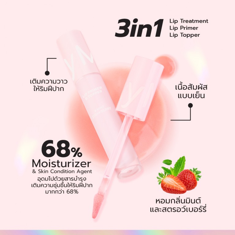  Lip It ลิปไพรเมอร์แอนด์ท็อปเปอร์ 2.8g ลิปอิท #มินต์สตรอว์เบอร์รี่