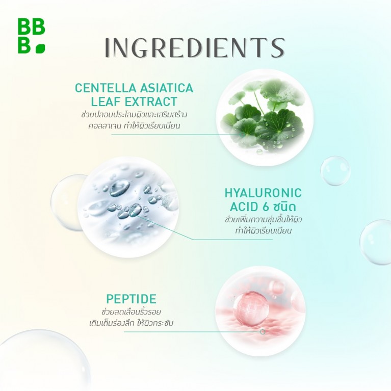 Baby Bright รีจูไลท์กลาสซี่มาสก์0.5%พีดีอาร์เอ็น 7g 