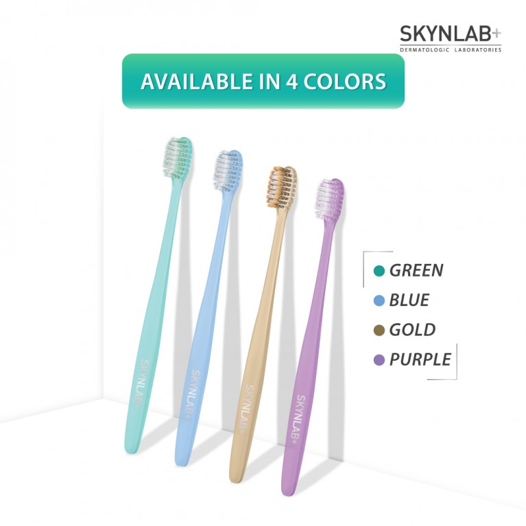 Skynlab แปรงสีฟันพรีเมี่ยมสไปรัลคลีน สกินแล็บ มี ตัวเลือก 4 สี Blue,Green,Gold,Purple