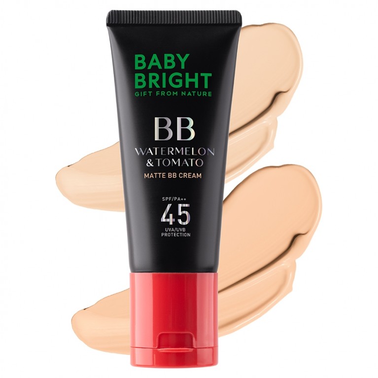Baby Bright วอเตอร์เมล่อนแอนด์โทเมโทแมทท์บีบีครีม เอสพีเอฟ45 พีเอ++ 30g (แถมโคฟเวอร์คอนซีลเลอร์) เบบี้ไบร์ท