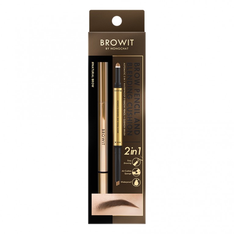 Browit บราวเพนซิลแอนด์เบลนดิ้งคูชั่น 0.16+0.45g Y23 #เนเชอรัลบราว บราวอิท