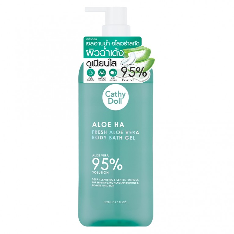Cathy Doll อโลฮ่า เฟรชอโลเวร่าบอดี้บาธเจล 520ml [Y22]เคที่ดอลล์
